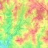 Mappa topografica Meuzac, altitudine, rilievo
