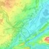 Mappa topografica Emmen, altitudine, rilievo