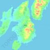 Mappa topografica Islay, altitudine, rilievo