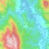 Mappa topografica Turania, altitudine, rilievo