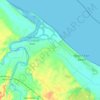 Mappa topografica Moore Park Beach, altitudine, rilievo