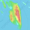 Mappa topografica Penelakut Island, altitudine, rilievo