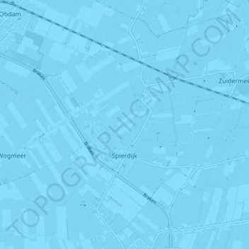 Mappa topografica Spierdijk, altitudine, rilievo