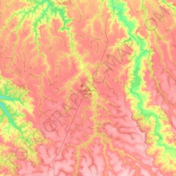 Mappa topografica Lucas do Rio Verde, altitudine, rilievo