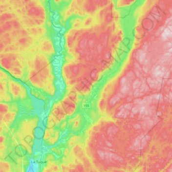 Mappa topografica La Bostonnais, altitudine, rilievo