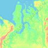 Mappa topografica Ямало-Ненецкий автономный округ, altitudine, rilievo