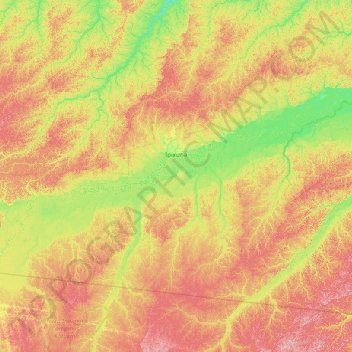 Mappa topografica Ipixuna, altitudine, rilievo