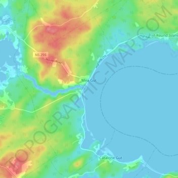 Mappa topografica Mira Gut, altitudine, rilievo