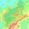 Mappa topografica 九连山国家级自然保护区, altitudine, rilievo
