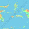 Mappa topografica Maluku, altitudine, rilievo