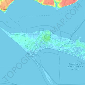 Mappa topografica Очаківська міська громада, altitudine, rilievo
