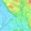 Mappa topografica Cisano Bergamasco, altitudine, rilievo