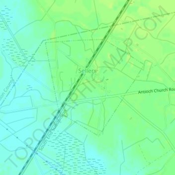 Mappa topografica Sellers, altitudine, rilievo