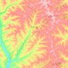 Mappa topografica 老高川镇, altitudine, rilievo