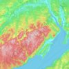 Mappa topografica Albert County, altitudine, rilievo