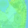 Mappa topografica Palm Beach County, altitudine, rilievo