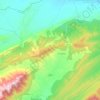Mappa topografica Chélia, altitudine, rilievo