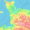 Mappa topografica Manche, altitudine, rilievo