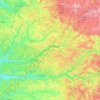 Mappa topografica Dordogne, altitudine, rilievo
