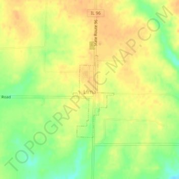 Mappa topografica Lima, altitudine, rilievo