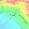 Mappa topografica Collarmele, altitudine, rilievo
