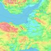 Mappa topografica Somerset, altitudine, rilievo