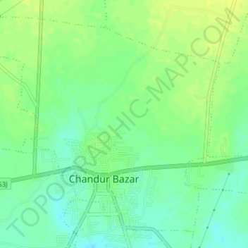 Mappa topografica Chandurbazar, altitudine, rilievo