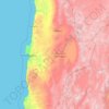Mappa topografica Regione di Antofagasta, altitudine, rilievo