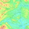 Mappa topografica River Lugg, altitudine, rilievo