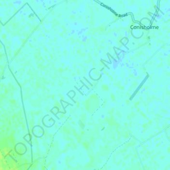 Mappa topografica Conisholme, altitudine, rilievo