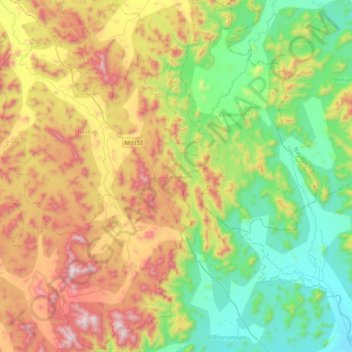 Mappa topografica G.Udayagiri, altitudine, rilievo