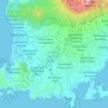 Mappa topografica Lombok Tengah, altitudine, rilievo