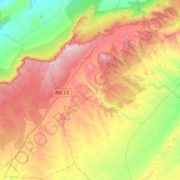 Mappa topografica Dhaya, altitudine, rilievo