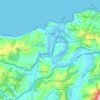 Mappa topografica Zumaia, altitudine, rilievo