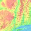 Mappa topografica Hudson River, altitudine, rilievo