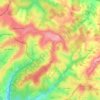 Mappa topografica Blanchefosse-et-Bay, altitudine, rilievo