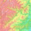 Mappa topografica 卧龙自然保护区, altitudine, rilievo