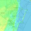Mappa topografica Cancún, altitudine, rilievo