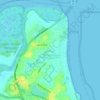 Mappa topografica Brighton, altitudine, rilievo
