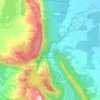 Mappa topografica Halls Gap, altitudine, rilievo
