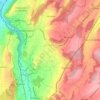 Mappa topografica Ursy, altitudine, rilievo