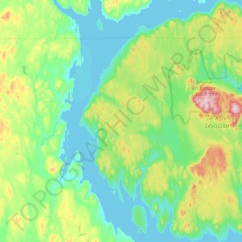 Mappa topografica René-Levasseur Island, altitudine, rilievo