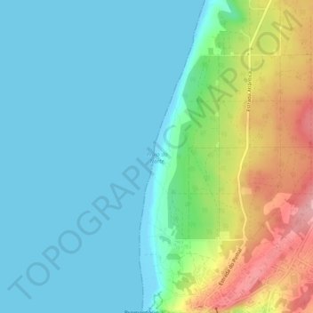 Mappa topografica Praia do Norte, altitudine, rilievo