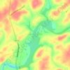 Mappa topografica Davy Crockett Lake, altitudine, rilievo