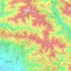 Mappa topografica Dhanaulti, altitudine, rilievo