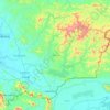 Mappa topografica Lubok Antu, altitudine, rilievo