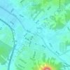 Mappa topografica Gangwon, altitudine, rilievo
