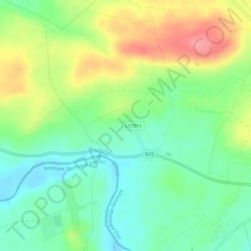 Mappa topografica Pallis, altitudine, rilievo