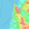 Mappa topografica Distretto di Haifa, altitudine, rilievo