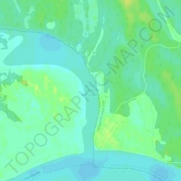 Mappa topografica затон имени Калинина, altitudine, rilievo